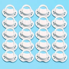 20pc White Magnetic Pacifiers Soother for Reborn Dolls Kit DIY Supply Accessory