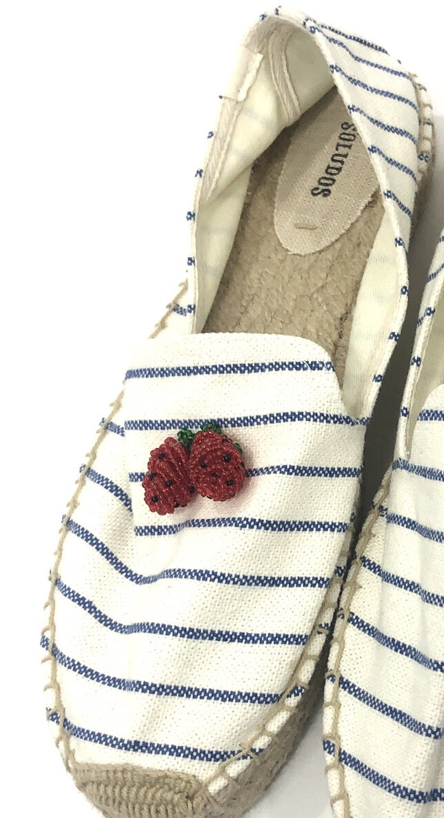 Soludos Strawberry Stripes Platform Espadrille Sl… - image 2