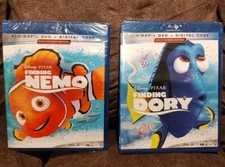 Finding Nemo & Finding Dory Disney Pixar - Blu-ray + DVD NEW, SEALED 