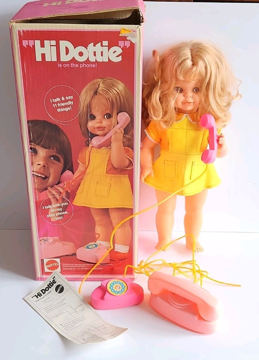 billlie ZAP ミニレコード　ラッキードロー ション Mattel 1971 Hi Dottie Talking Play Doll 17.5