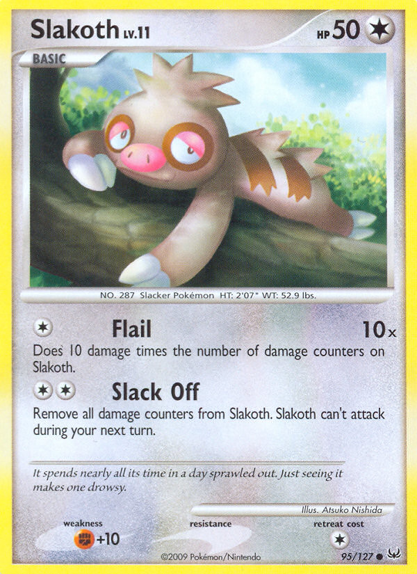 Slakoth 95/127 Common Platinum Pokemon Lightly Played