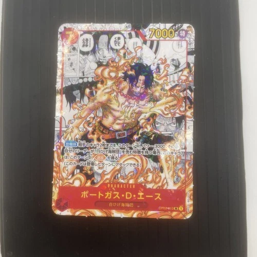Portgas D. Ace OP02-013 Mini Manga Alt Art Perfórate Jap One Piece Card