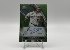 2024 Topps Chrome Black Autographs #CBA-JT Jared Triolo Green /99 Pirates
