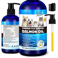 Salmon Oil for Dogs and Cats 8.8fl.oz, Omega 3 EPA DHA FishOil-250ML