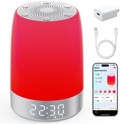 Red Light Therapy Lamp & Sleep Sound Machine for Bedroom with Alarm Clock, 32...