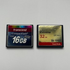 SanDisk Extreme 32GB 120mbs  Transcend 16GB 400x Compact Flash Memory