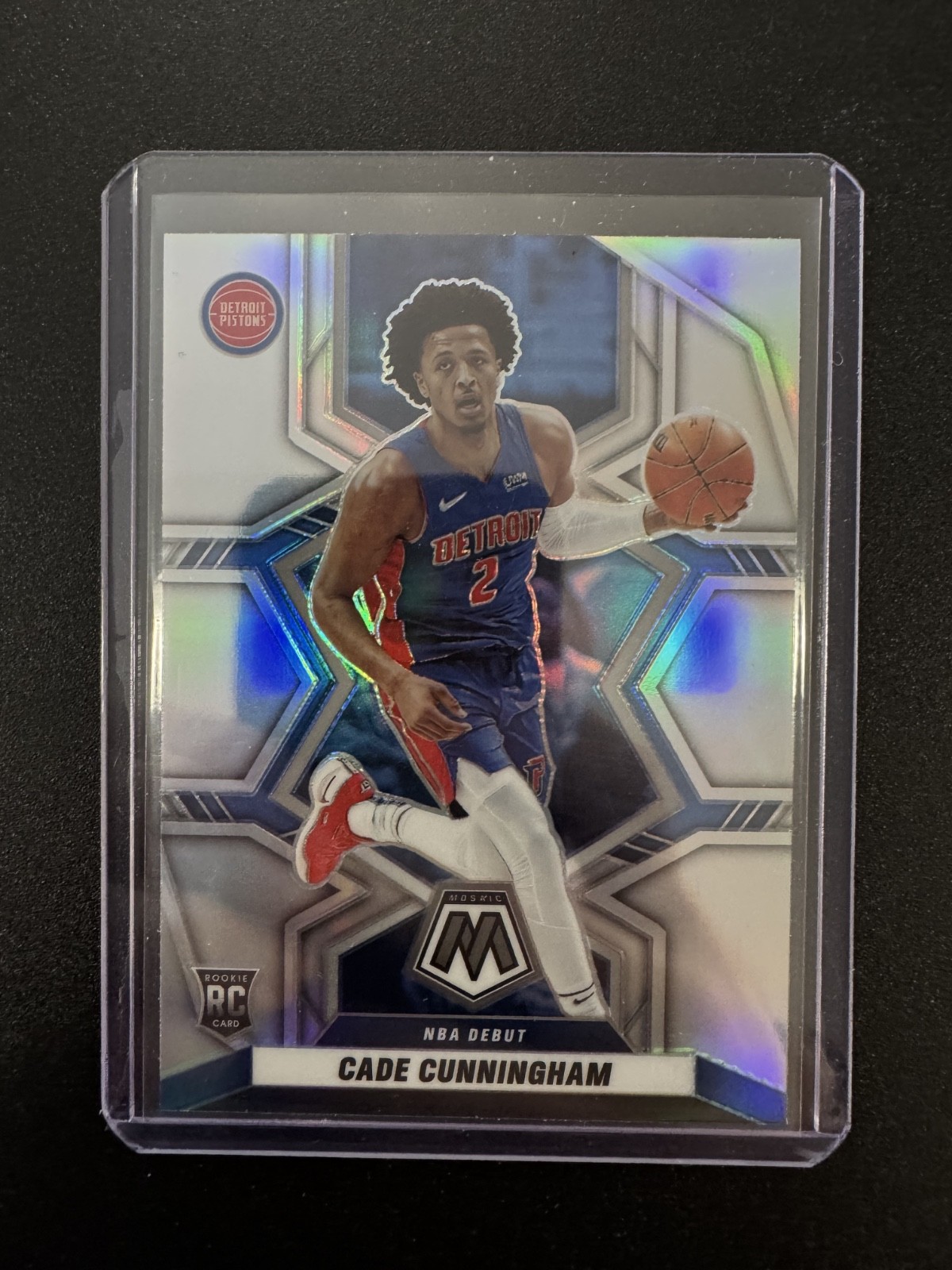 2021-22 Panini Mosaic Cade Cunningham Silver Mosaic NFL Debut Rookie