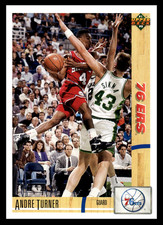 1991-92 Upper Deck Andre Turner #134 Philadelphia 76ers NBA Basketball