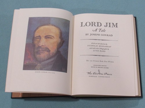 LORD JIM by Joseph Conrad HARDCOVER 1977 Easton Press LEATHER Collectors Edition - Foto 4 di 7