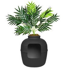 Good Pet Stuff Hidden Litter Planter Decorative Cat Litter Enclosure Carbon