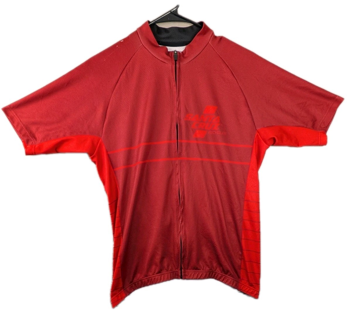 S Cycling Jersey Capo Men Large Black Maroon Made In Italy