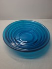 Blue Railroad Lantern Glass Lens Kopp Glass  6 3/8 D  3 3/4 F — photo 1