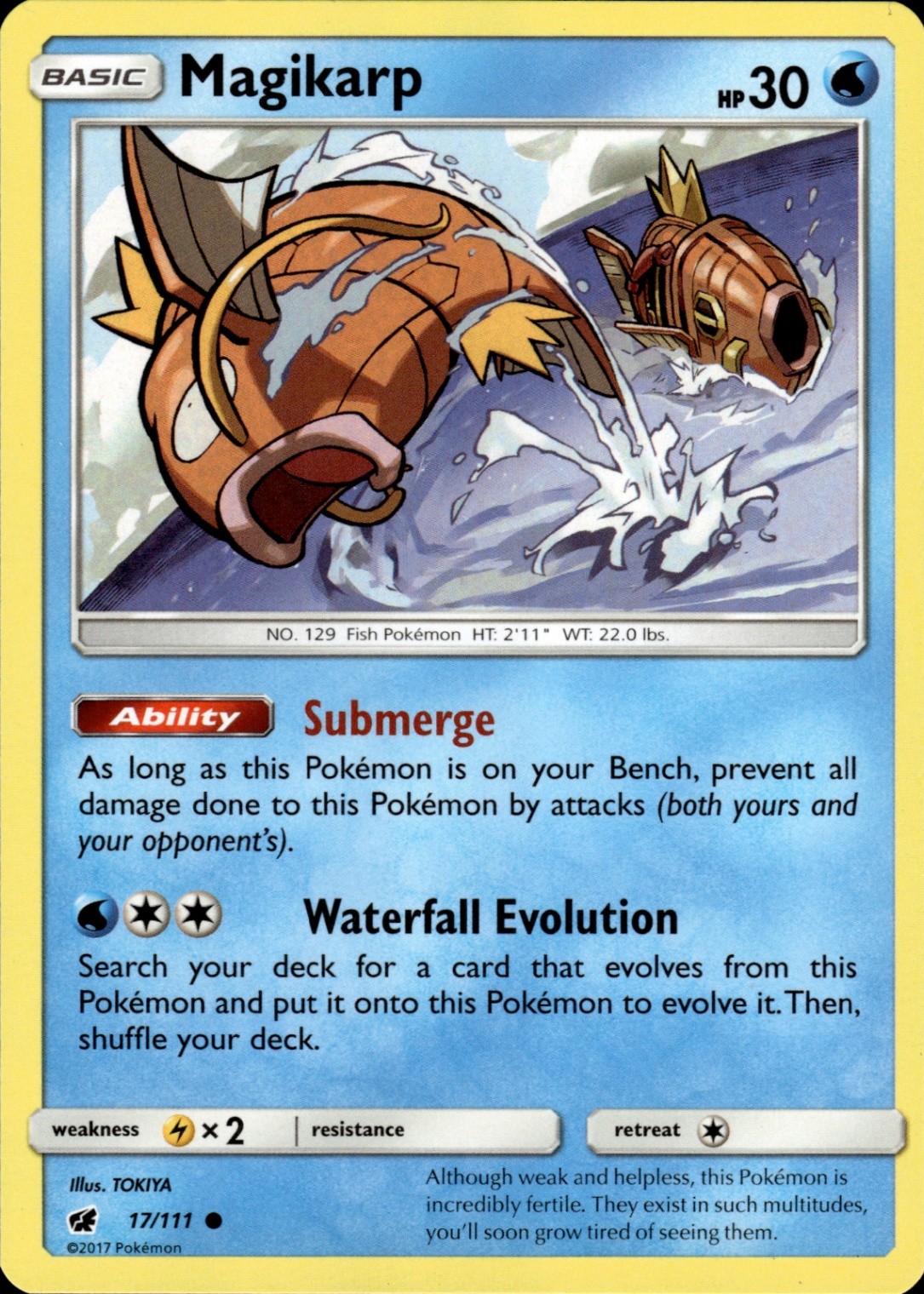 Pokemon TCG Card Magikarp SM - Crimson Invasion 17/111