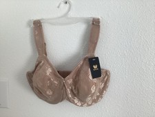 Wacoal Size 34DD Nude Underwire Floral Mesh Jacquard Bra 855267