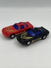 Vintage Pontiac Firebird Formula Slot Cars Pair Red Black Hong Kong Gold Bird 4  