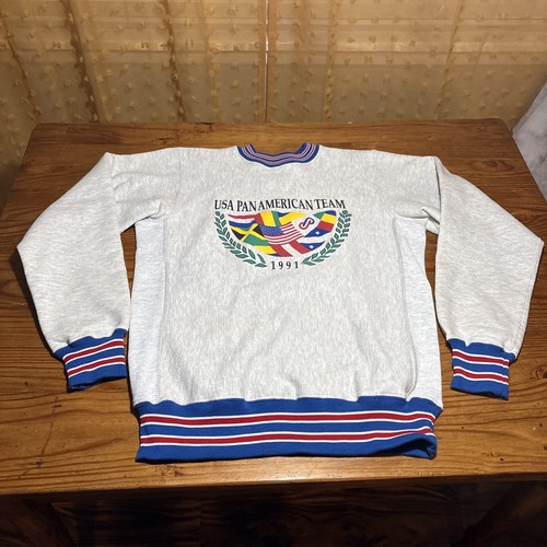 Vintage USA Pan American Team Sweatshirt Mens Large Northwest Knitting Mills