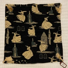 Turkey Tapestry Vintage Pillow Throw Cover Whirling Dervishes Ottoman Mystical