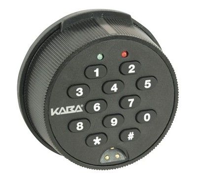 Kaba Mas 252SRN10N5BEA1A 3.5'' Black Self-Powered Safe Lock with Deadbolt