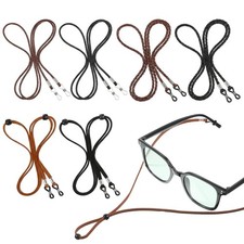 6 Pcs Eyeglass Strap Chains Eyeglasses Holders around Neck PU Leather Eye Glasse