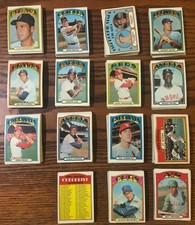 1972 Topps Baseball Starter Set Lot (~365 diff cards) minor star Commons most EX