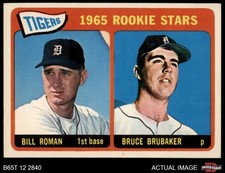 1965 Topps #493 Bill Roman / Bruce Brubaker Tigers RCs RC 5.5 - EX+