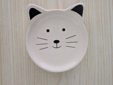 unbranded ceramic cat plate 4 x4  ring holder...