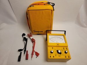 Simpson Electric 260-8Xi Analog Multimeter 1000V 10A 20M Ohms With Padded Case