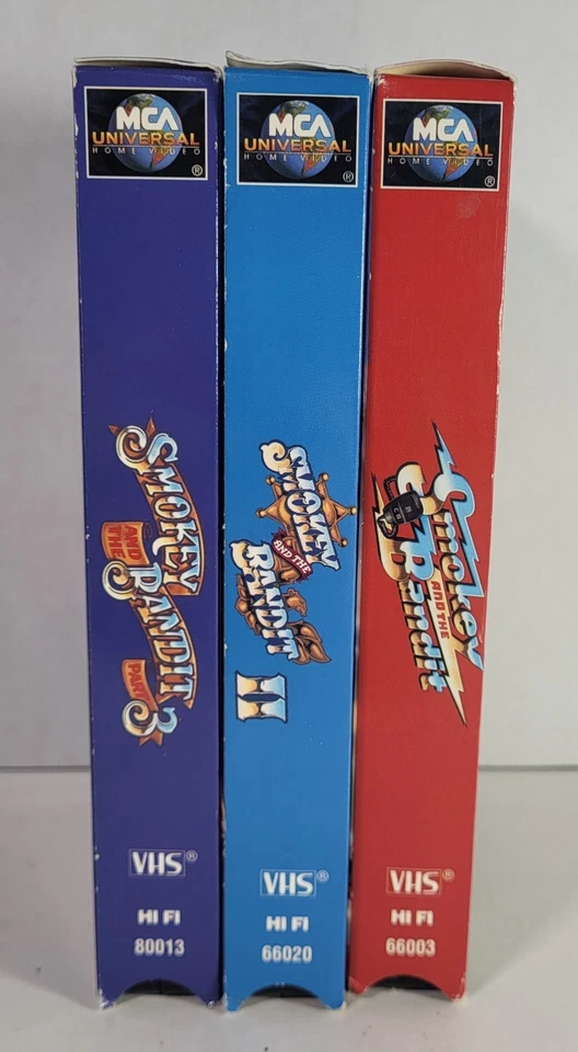 Smokey And The Bandit 1 2 3 Trilogy Lot VHS 1977, 80, 83 MCA 1996 Burt Reynolds Foto 4 de 4