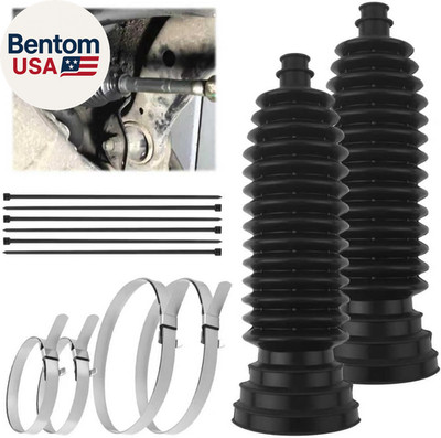 2PCS Thick Silicone Car Inner Tie Rod Boot Upgrade Large Caliber,Cuttable Car Ra