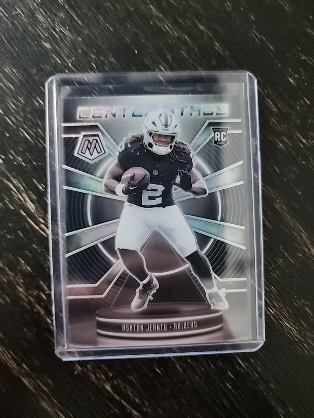 2025 Panini Mosaic Ashton Jeanty Silver Center Stage #11 RC Raiders