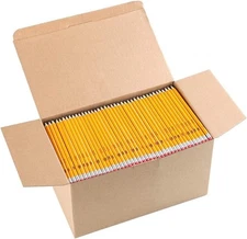 Wood-Cased #2 HB Pencils, Yellow, Pre-sharpened, Bulk Pack, 1000 pencils