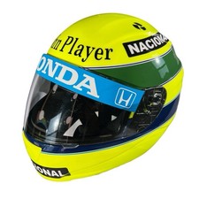 Casco replica Ayrton Senna 1985 Formula F1 full size scala 1:1 dipinto a mano