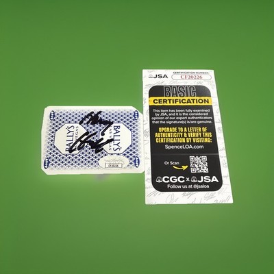 Gangster Henry Hill Autographed Bally s Las Vegas Playing Card (JSA)