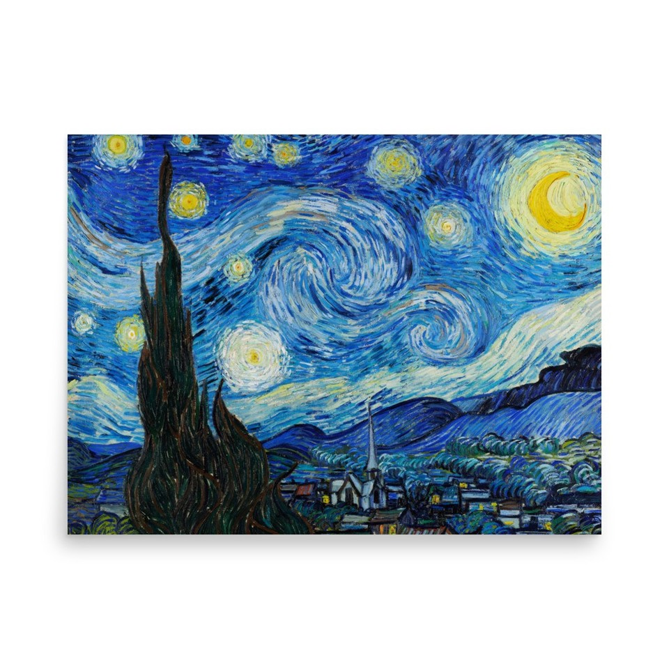 The Starry Night Vincent Van Gogh Famous Wall Art Print EBay the-starry-night-vincent-van-gogh-famous-wall-art-print-ebay