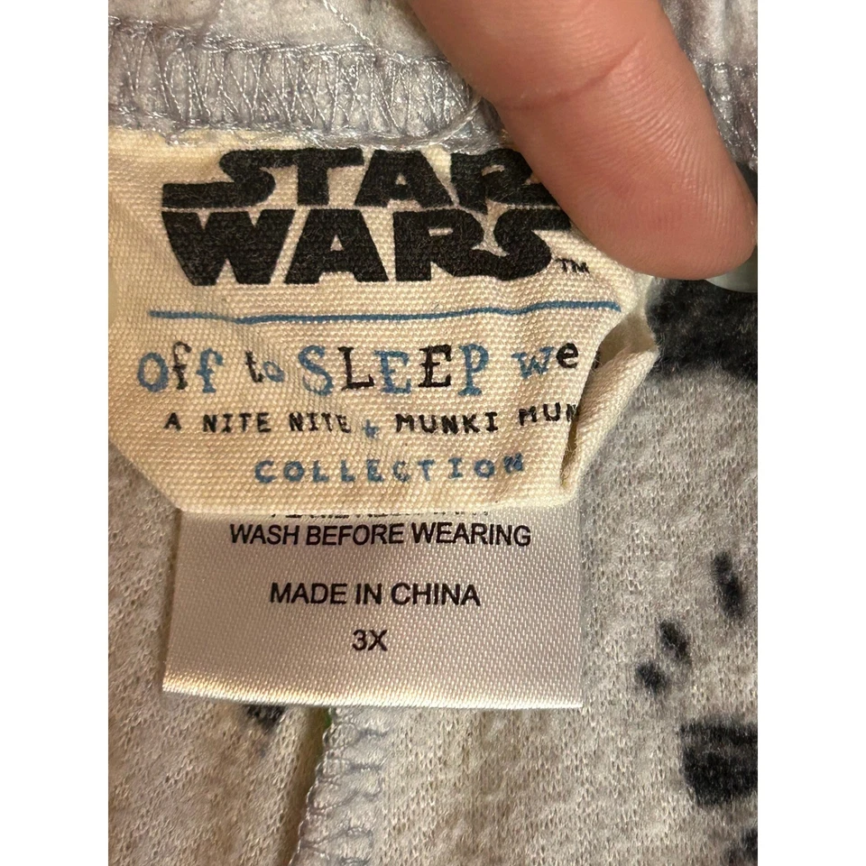 Star Wars Darth Vader Stormtrooper Christmas Pajama Pants Women's 3X Gray Fleece - Image 4 of 4