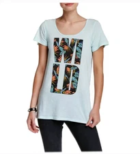 NWT-Volcom One Wild Short Sleeve Scoop Neck Tee-Mint Green, Medium