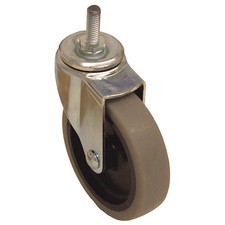 Zoro Select P5s-Up040g-St3 Stem Caster, 4"Dia, Polyurethane, 130Lb,