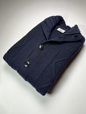 Lacoste Navy Strickjacke Wolle Kaschmir Kaninchenmischung Rollkragen Pullover Herren M [378]