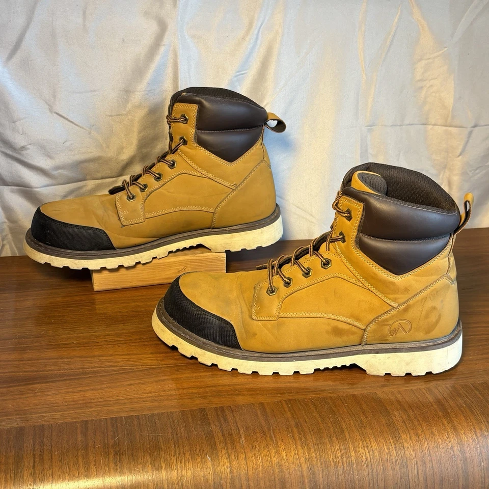 Botas de trabajo Nevados Work Cross Brace marrón punta de acero para hombre 12 Foto 2 de 4