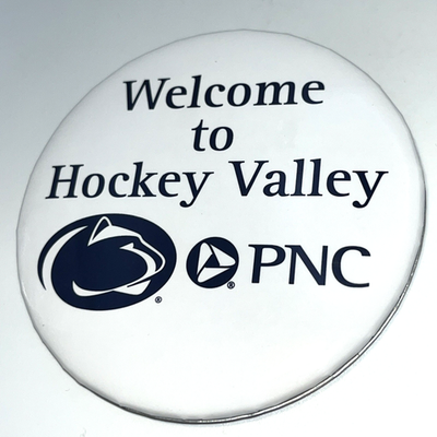 #ad #ad Welcome to HOCKEY VALLEY Penn State PSU Nittany Lions PNC Bank Pin Button 3quot; $7.50