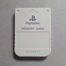 Light Grey Official PS1 Memory Card  Sony PlayStation PS One Tested SCPH-1020 #8