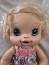 2010 My Baby Alive Hasbro Blonde Doll Interactive Works Talks Laughs