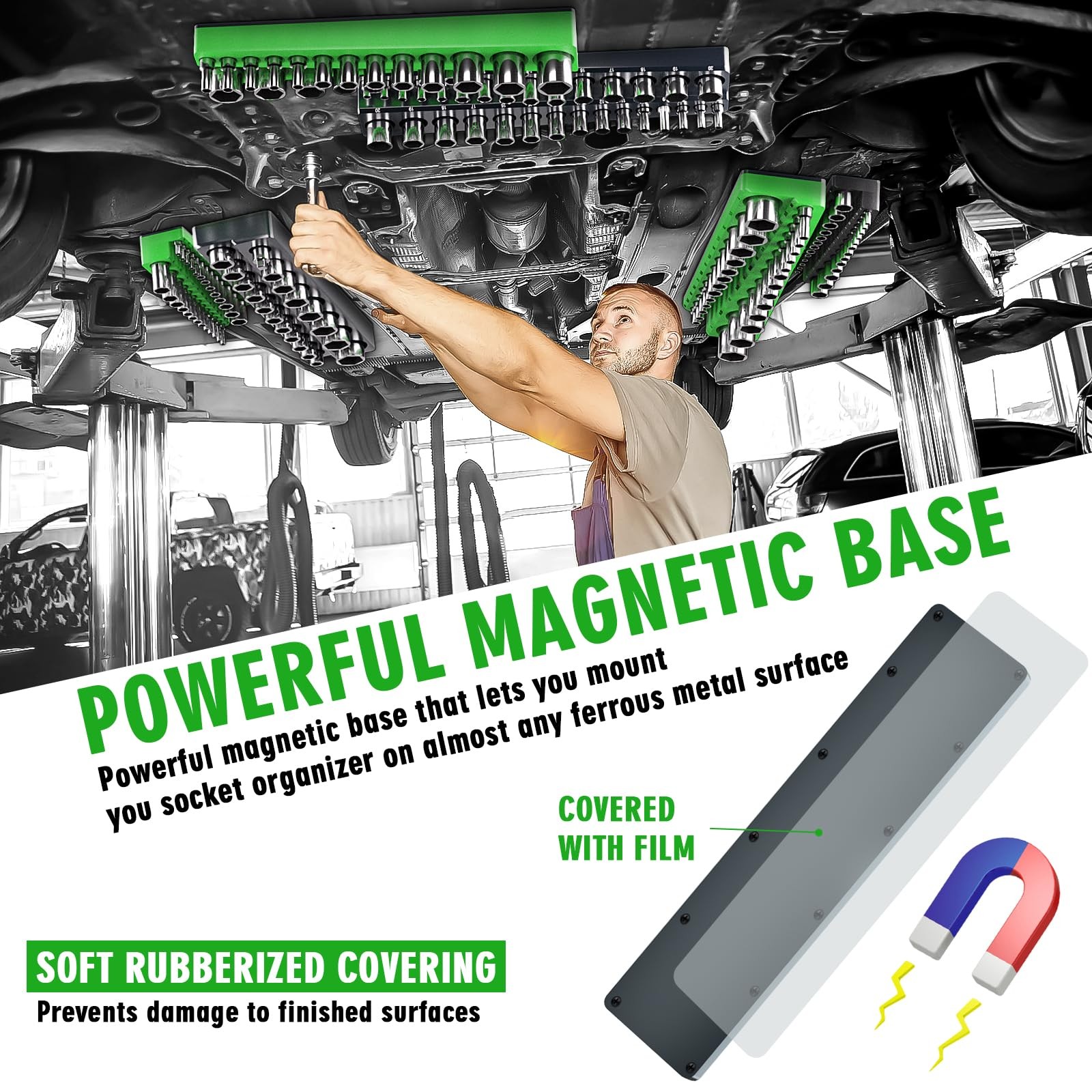 Magnetic Socket Organizer Holder Set For Tool Box Drawer, Toolbox Organization I