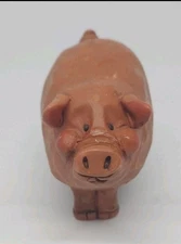 Blossom Bucket Pig Figurine Suzi Skoglund Folk Art