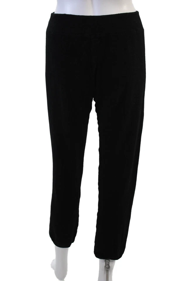 Monrow Women Cropped Sweatpants Black Drawstring Size M - Image 3 of 4