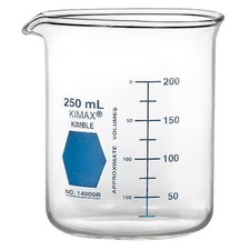 Kimble Chase 14000B-100 Colorware Beaker, Borosilicate Glass, Low Form, 100 Ml
