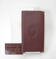Autentico portafoglio lungo Cartier Must de Cartier in pelle bifold S#51399