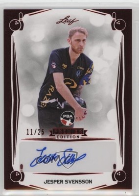 2023 Leaf PBA Premier Edition Auto Red Foil /25 Jesper Svensson #BA-JS1 Auto