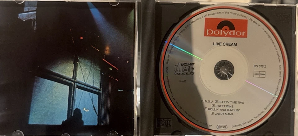 Cream – Live Cream CD (1986 Polydor 827577-2 West Germany) Eric Clapton - Image 2 of 3
