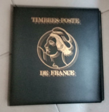classeur  timbres France noir + feuilles 2002/2003